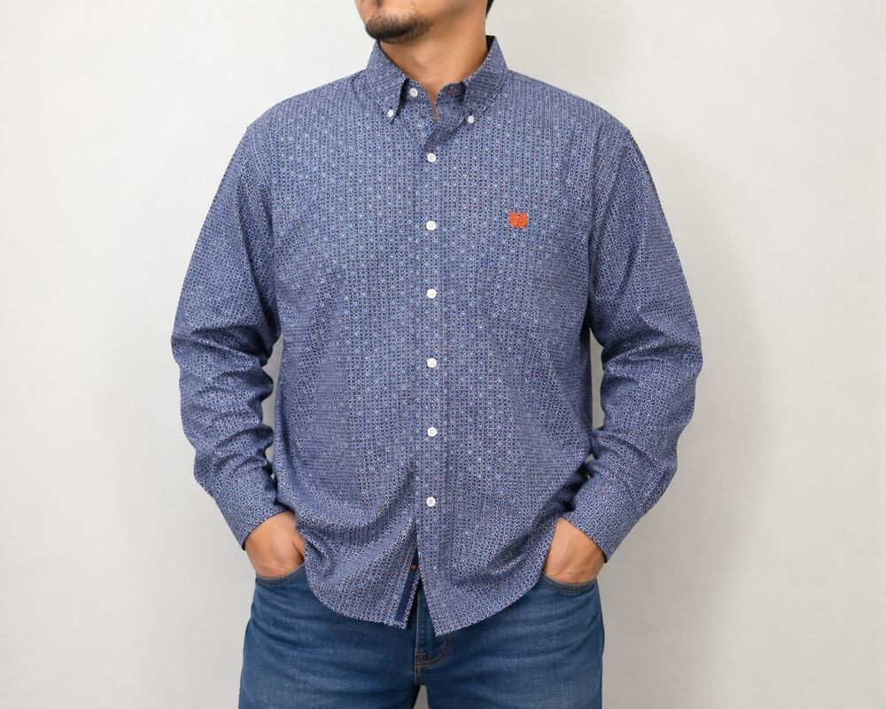 Cinch Shirt Mens M Pattern Long Sleeve Button Down Casual Western Shirt